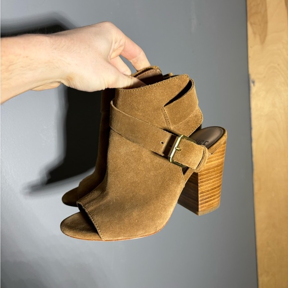 Paige Mimi Suede Block Heel Sandals Womens Size 6 - Picture 3 of 6